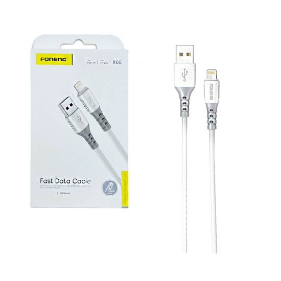 Foneng Cable X66 Lightning 20W 2.4A 2M White